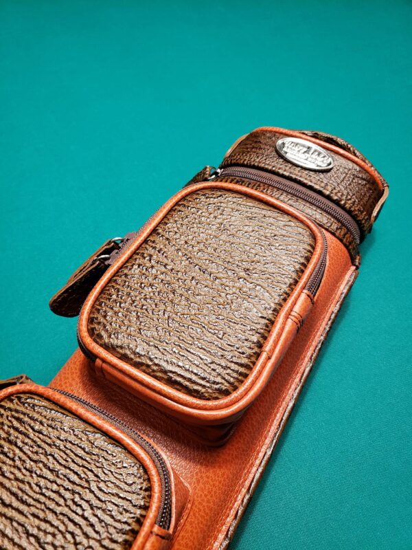 pebbled leather pool cue case